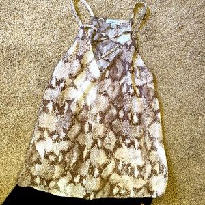 Snake skin print top